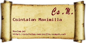 Csintalan Maximilla névjegykártya
